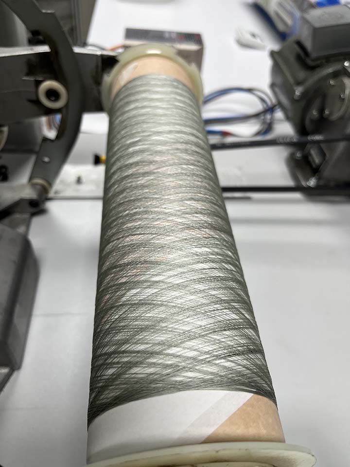 Figure 4: PEDOT coated polyester yarn.